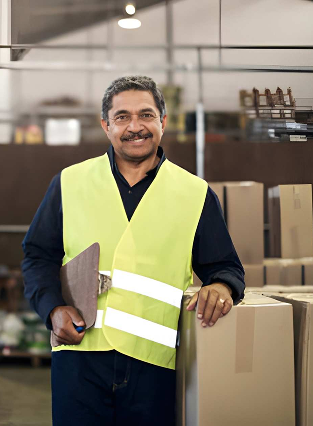 Ship at sea with containers